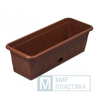 Балконный ящик для растений Сиена 81см поддоном Martika (уп.5) 