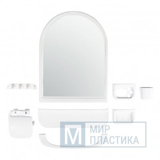 Зеркальный набор для ванной комнаты Адрия (Савона) (уп.5) белый