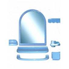 Зеркальный набор для ванной комнаты Адрия (Савона) (уп.5) голубой