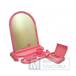 Зеркальный набор для ванной комнаты Адрия (Савона) (уп.5) розовый