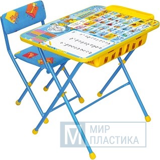 Комплект детской мебели "Единорог" стол-парта с магнитной поверхностью с мягким стулом