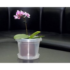 Горшок для орхидеи 3,5л с поддоном (уп.20) прозрачный 0314